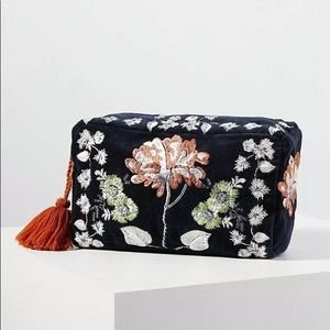 ISO!! Anthropologie Liza Embroidered Velvet Pouch Washbag